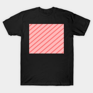 Diagonal lines - pink. T-Shirt